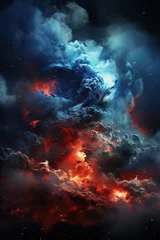 Foto op Plexiglas Heelal Colorful and firey explosion of space