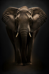 Fototapeta na wymiar Blackgolden Elephant