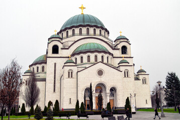 Fototapeta na wymiar Belgrade, Serbia, Europe - Church of Saint Sava the largest Orthodox Church in the World