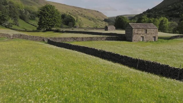Drone footage of Mukers and the flower meadows in North Yorkshire including footage higher up the valley
