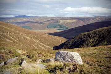 Balmoral estate - view from Lochnagar path - Aberdeenshire - Scotland - UK
