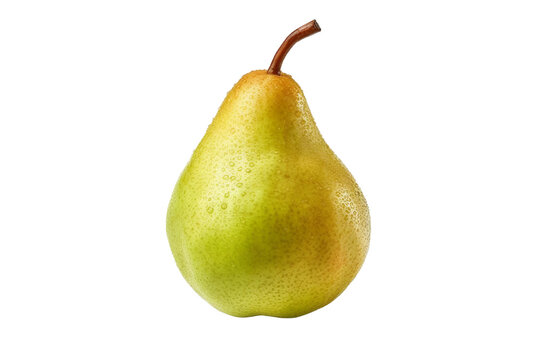 A fresh pear. isolated object, transparent background