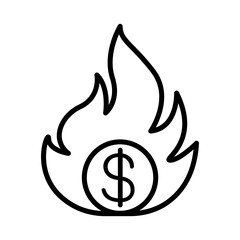 Business crisis icon