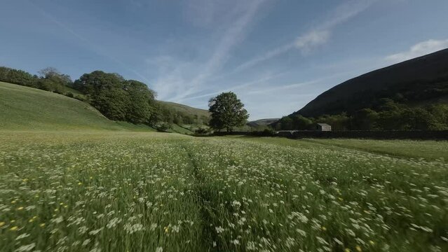 Drone footage of Mukers and the flower meadows in North Yorkshire including footage higher up the valley