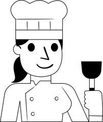 Chef Avatar Occupation Illustration
