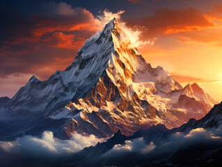 Himalaya mountains Nepal Generative AI..