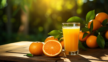 Fresh orange juice. Generate AI