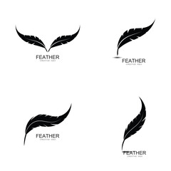 Feather logo icon vector template