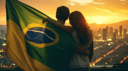 brazil independence day september 7 - obrazy, fototapety, plakaty