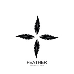 Feather logo icon vector template