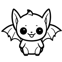 Halloween, outline vector illustration