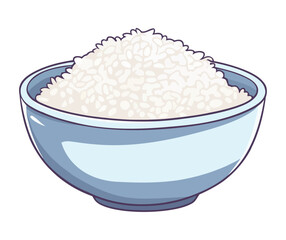 Healthy steamed basmati rice in bowl