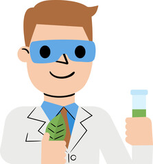 Biologist Flat Illustration