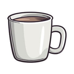 Foamy cappuccino in white mug