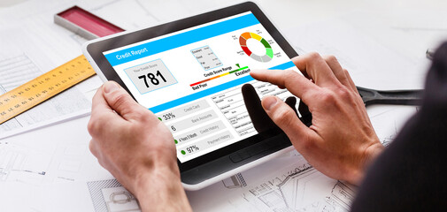 Fototapeta na wymiar Money Planning Budget Tracker App On Laptop