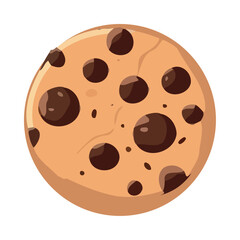 Sweet cookie icon gourmet chocolate snack