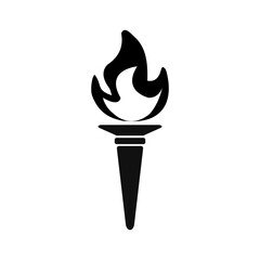 Torch icon on white background.