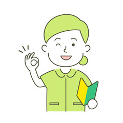 woman, nurse, medical care, beginner, inexperienced, ok, good, simple, simple substance, human, illustration, vector, smile, advice