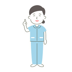 woman, nurse, medical care, simple, simple substance, human, illustration, vector, guidance, smile, attention, caution, advice