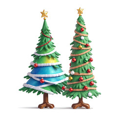 
Vintage christmas tree with gifts concept