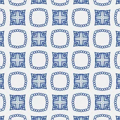 Tapeten  seamless pattern watercolor Modern design Blue folk ethnic ornament for print web background surface texture towels pillows wallpaper © MCP