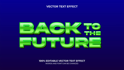 Back to the future editable vector text effect