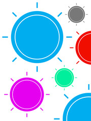 set of splashes on a white background.