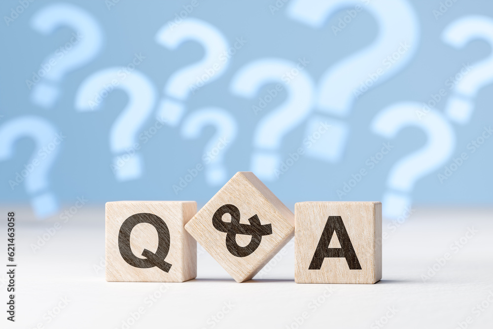 Poster question and answers on cubes. answers to most frequently asked questions. service support. web bann