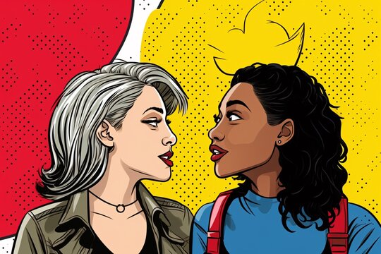 comic strip featuring a lesbian couple