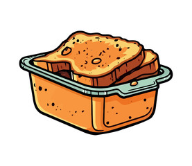 Freshly baked bread in a cute basket