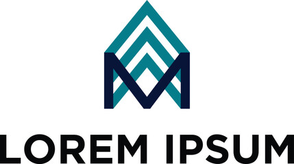 Letter M modern logo design