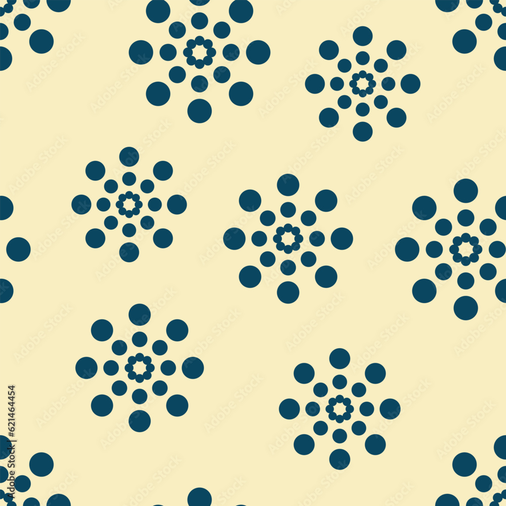 Poster seamless pattern with dotted rings. vector repeating texture. stylish monochrome background.