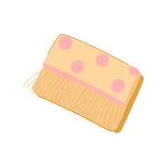 people scarf women cartoon. person smile, adult caucasian, looking winter people scarf women sign. isolated symbol vector illustration