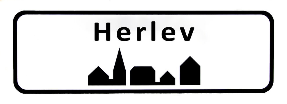 City sign of Herlev - Herlev Byskilt