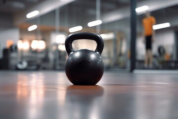 A kettlebell on a gym floor wallpaper