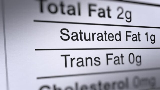 Animated Nutrition Facts Label with a Focus on Low Sodium Concept . Fictitious Data Created Exclusively for This Concept Footage
