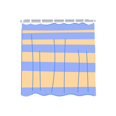 bath shower curtain cartoon. clean decoration, home modern, textile clear bath shower curtain sign. isolated symbol vector illustration
