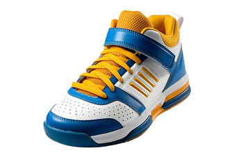 Childrens basketball shoes. isolated object, transparent background
