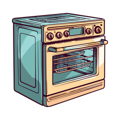 Modern kitchen equipment oven icon