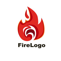 Fire Flame vector logo design.