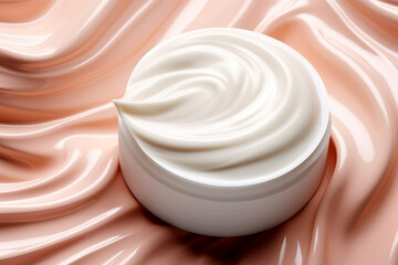 Cosmetic cream background. Created with generative Ai technology.