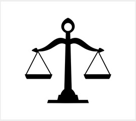 Scales of justice clip art Court of law and ethics symbol Weight icon Vector stock illustration EPS 10