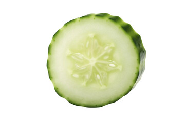 Chopped cucumber. isolated object, transparent background