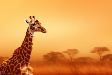 Giraffe animal african savanna. Generate Ai