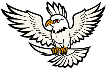 Naklejka premium simple logo of a thunderbird (AI-generated fictional illustration) 