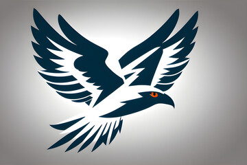 simple logo of a thunderbird (AI-generated fictional illustration)
 - obrazy, fototapety, plakaty