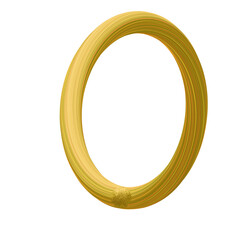 Obraz premium golden isolated number 0 on white