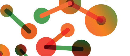Line points connections geometric abstract background. Circles connected by lines. Trendy techno business template for wallpaper, banner, background or landing