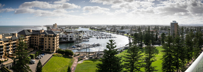 Marina Pier, Glenelg, South Australia. Panorama.
