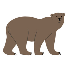Obraz na płótnie Canvas Grizzly Bear Single 2, vector illutration